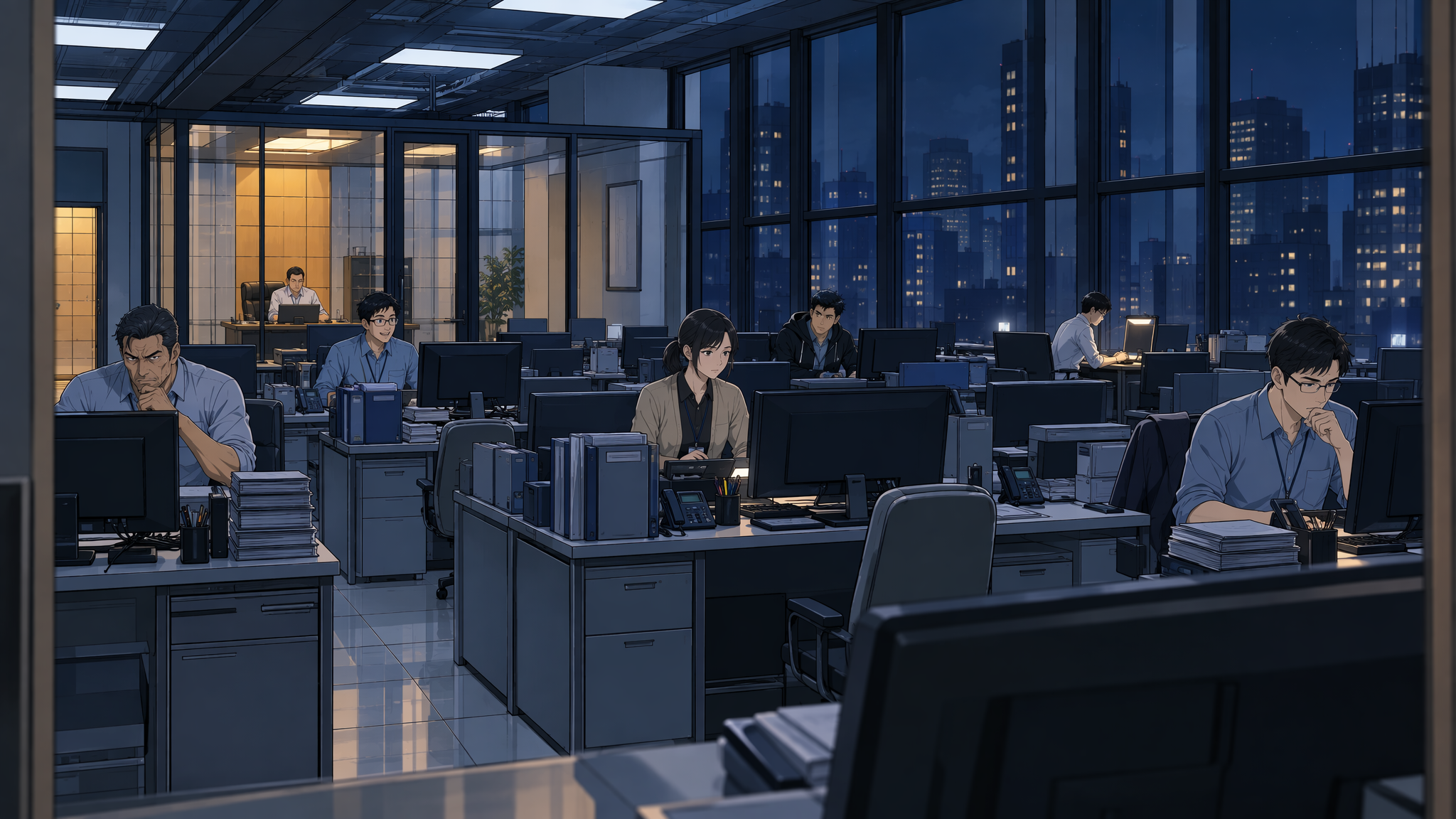 Office establishing shot lina-alpha output